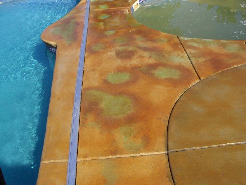 Pool area after Patina Staining